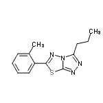 CAS 登录号：915909-74-9， 6-(2-甲基苯基)-3-丙基[1,2,4]三唑并[3,4-b][1,3,4]噻二唑