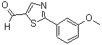 CAS 登录号：915923-79-4， 2-(3-甲氧基苯基)-1,3-噻唑-5-甲醛