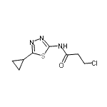 CAS 登录号：915924-05-9， 3-氯-N-(5-环丙基-1,3,4-噻二唑-2-基)丙酰胺