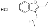 CAS 登录号：91639-76-8， N-[(2-乙基-1-苯并呋喃-3-基)甲基]-N-甲胺盐酸盐