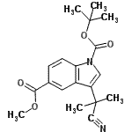 CAS 登录号:916522-63-9, 5-甲基1-(2-甲基-2-丙基)3-(2-氰基-2-丙基)-1H-吲哚-1,5-二羧酸酯