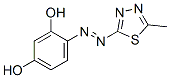 CAS 登录号:91676-90-3, 4-((5-甲基-1,3,4-噻二唑-2-基)偶氮)-1,3-苯二醇