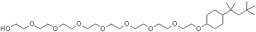 CAS 登录号：92046-34-9， 23-{[4-(2,4,4-三甲基-2-戊烷基)环己基]氧基}-3,6,9,12,15,18,21-七氧杂二十三烷-1-醇