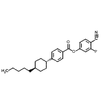CAS 登录号:92118-84-8, 4-氰基-3-氟苯基4-(反式-4-戊基环己基)苯甲酸酯