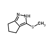 CAS 登录号：92259-49-9， 3-(甲硫基)-2,4,5,6-四氢环戊烯并[c]吡唑