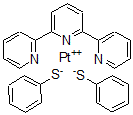 CAS 登录号:92388-66-4, 苯硫醇-(2,2',2''-三联吡啶)铂 II