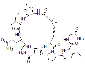 CAS 登录号:92444-08-1, (SP-4-2)-1-(3-巯基-3-甲基丁酸)-2-L-亮氨酸-后叶催产素