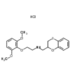 CAS#: 92642-97-2, N-(2,3-Dihydro-1,4-benzoxathiin-2-ylmethyl)-2-(2,6-dimethoxyphenoxy)ethanamine hydrochloride (1:1)