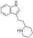 CAS 登录号：92647-73-9， 3-[2-(2-哌啶基)乙基]-1H-吲哚