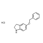 CAS#: 92818-37-6, 5-(Benzyloxy)indoline hydrochloride (1:1)