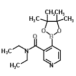 CAS 登录号：932382-18-8， N,N-二乙基-4-(4,4,5,5-四甲基-1,3,2-二氧杂环戊硼烷-2-基)烟酰胺