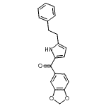 CAS 登录号：93363-39-4， 1,3-苯并二氧戊环-5-基[5-(2-苯基乙基)-1H-吡咯-2-基]甲酮
