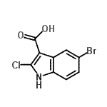 CAS 登录号：933740-77-3， 5-溴-2-氯-1H-吲哚-3-羧酸