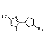 CAS 登录号：933759-44-5， 3-(4-甲基-1H-咪唑-2-基)环戊烷胺