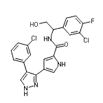 CAS 登录号：933786-58-4， N-[1-(3-氯-4-氟苯基)-2-羟基乙基]-4-[4-(3-氯苯基)-1H-吡唑-5-基]-1H-吡咯-2-甲酰胺