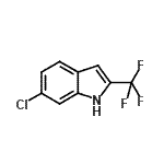 CAS 登录号：934843-27-3， 6-氯-2-(三氟甲基)-1H-吲哚