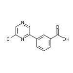 CAS 登录号：936138-14-6， 3-(6-氯-2-吡嗪基)苯甲酸