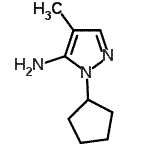 CAS 登录号：936940-47-5， 1-环戊基-4-甲基-1H-吡唑-5-胺