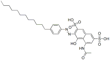 CAS#: 93762-37-9, 5-(Acetylamino)-3-[(4-Dodecylphenyl)Azo]-4-Hydroxynaphthalene-2,7-Disulphonic Acid