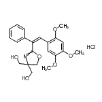CAS 登录号：93777-58-3， {2-[(Z)-1-苯基-2-(2,4,5-三甲氧基苯基)乙烯基]-4,5-二氢-1,3-恶唑-4,4-二基}二甲醇盐酸盐(1:1)