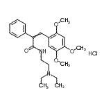 CAS 登录号：93777-67-4， N-[2-(二乙基氨基)乙基]-2-苯基-3-(2,4,5-三甲氧基苯基)丙烯酰胺盐酸盐(1:1)