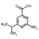 CAS 登录号：938458-89-0， 2-氨基-6-异丙基-4-嘧啶羧酸