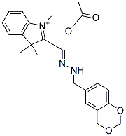 CAS 登录号：93858-79-8， 2-((4H-1,3-苯并二氧杂环己-6-基甲基亚肼基)甲基)-1,3,3-三甲基-3H-吲哚鎓乙酸盐