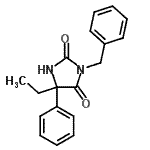 CAS 登录号：93879-40-4， 3-苄基-5-乙基-5-苯基-2,4-咪唑烷二酮