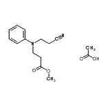 CAS 登录号：93893-66-4， 甲基N-(2-氰基乙基)-N-苯基-beta-丙氨酸酯乙酸酯(1:1)
