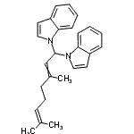 CAS 登录号：93894-32-7， 1,1'-(3,7-二甲基-2,6-辛二烯-1,1-二基)二(1H-吲哚)