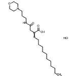 CAS#: 93904-81-5, 2-(2-{[3-(4-Morpholinyl)propyl]amino}-2-oxoethyl)-2-tetradecenoic acid hydrochloride (1:1)