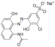 CAS 登录号：93940-51-3， 3-[(8-乙酰氨基-2-羟基-1-萘基)偶氮]-5-氯-4-羟基苯磺酸钠