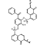CAS 登录号:93965-14-1, 4-苯甲酰基-2-羟基-1,3-亚苯基二(6-重氮基-5-氧代-5,6-二氢-1-萘磺酸酯)