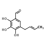 CAS 登录号：94008-46-5， 5-[(2E)-2-丁烯-1-基]-2,3,4-三羟基苯甲醛