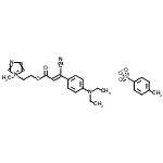 CAS 登录号：94087-12-4， 1-[2-({(2Z)-3-氰基-3-[4-(二乙基氨基)苯基]-2-丙烯酰基}氧基)乙基]-1-甲基-1H-咪唑-1-鎓4-甲基苯磺酸酯