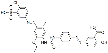 CAS 登录号：94088-50-3， 5-[[4-[[[[4-[(4-氯-3-磺基苯基)偶氮]-2-乙氧基-5-甲基苯基]氨基]羰基]氨基]苯基]偶氮]水杨酸