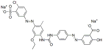 CAS 登录号：94088-51-4， 5-[2-[4-[[[[4-[2-(4-氯-3-磺基苯基)偶氮]-2-乙氧基-5-甲基苯基]氨基]羰基]氨基]苯基]偶氮]-2-羟基-苯甲酸钠盐(1:2)