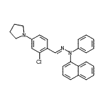 CAS 登录号：94089-11-9， N-[(2-氯-4-吡咯烷-1-基-苯基)亚甲基氨基]-N-苯基-萘-1-胺