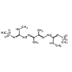 CAS 登录号:94094-76-5, N,7,8-三甲基-4-(甲基氨基)-N'-(甲基磺酰基)-2lambda<sup>6</sup>-硫杂-3,5,6,9,10-五氮杂十一碳-3,6,8-三烯-11-脒2,2-二氧化物