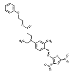 CAS 登录号：94108-23-3， 2-苯氧基乙基N-{4-[(3,5-二硝基-2-噻吩基)偶氮]-3-甲基苯基}-N-乙基-beta-丙氨酸酯