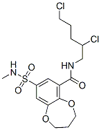 CAS 登录号:94134-90-4, N-(2,5-二氯戊基)-3,4-二氢-8-(N-甲基氨基磺酰基)-2H-1,5-苯并二氧杂卓-6-甲酰胺