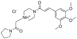 CAS 登录号：94135-67-8， 1-[2-氧代-2-(1-吡咯烷基)乙基]-4-[1-氧代-3-(3,4,5-三甲氧基苯基)烯丙基]哌嗪鎓氯化物