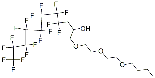 CAS 登录号：94158-61-9， 1-[2-(2-丁氧基乙氧基)乙氧基]-4,4,5,5,6,6,7,7,8,8,9,9,10,10,11,11,11-十七氟十一烷-2-醇