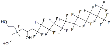 CAS#: 94159-76-9, Bis(2-Hydroxyethyl)Methyl[4,4,5,5,6,6,7,7,8,8,9,9,10,10,11,11,12,12,13,13,14,15,15,15-Tetracosafluoro-2-Hydroxy-14-(Trifluoromethyl)Pentadecyl]Ammonium Iodide