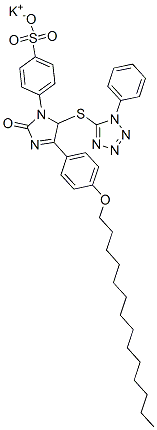 CAS#: 94166-37-7, Potassium 4-[2,5-Dihydro-2-Oxo-5-[(1-Phenyl-1H-Tetraazol-5-Yl)Thio]-4-[4-(Tetradecyloxy)Phenyl]-1H-Imidazol-1-Yl]Benzenesulphonate