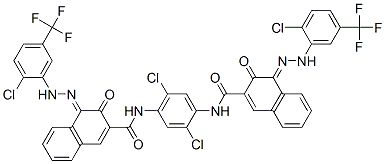 CAS 登录号：94188-99-5， (4Z)-4-[[2-氯-5-(三氟甲基)苯基]肼亚基]-N-[2,5-二氯-4-[[(4E)-4-[[2-氯-5-(三氟甲基)苯基]异二氮烯]-3-氧代-萘-2-羰基]氨基]苯基]-3-氧代萘-2-甲酰胺