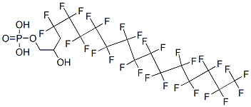 CAS 登录号:94200-43-8, 4,4,5,5,6,6,7,7,8,8,9,9,10,10,11,11,12,12,13,13,14,14,15,15,16,16,17,17,17-二十九氟-2-羟基十七烷基二氢磷酸酯