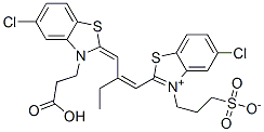 CAS 登录号：94232-70-9， 2-[2-[[3-(2-羧基乙基)-5-氯-2(3H)-苯并噻唑亚基]甲基]-1-丁烯-1-基]-5-氯-3-(3-磺基丙基)-苯并噻唑鎓内盐