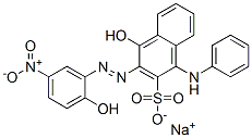 CAS 登录号：94247-73-1， 4-羟基-3-[(2-羟基-5-硝基苯基)偶氮](苯基氨基)萘-2-磺酸钠