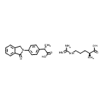 CAS 登录号：94266-49-6， L-精氨酸单[(S)-4-(1,3-二氢-1-氧代-2H-异吲哚-2-基)-alpha-甲基苯乙酸酯]